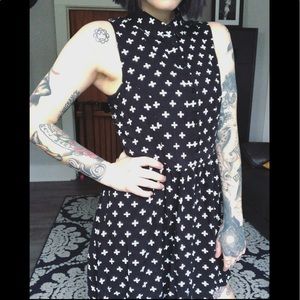 Cross pattern dress